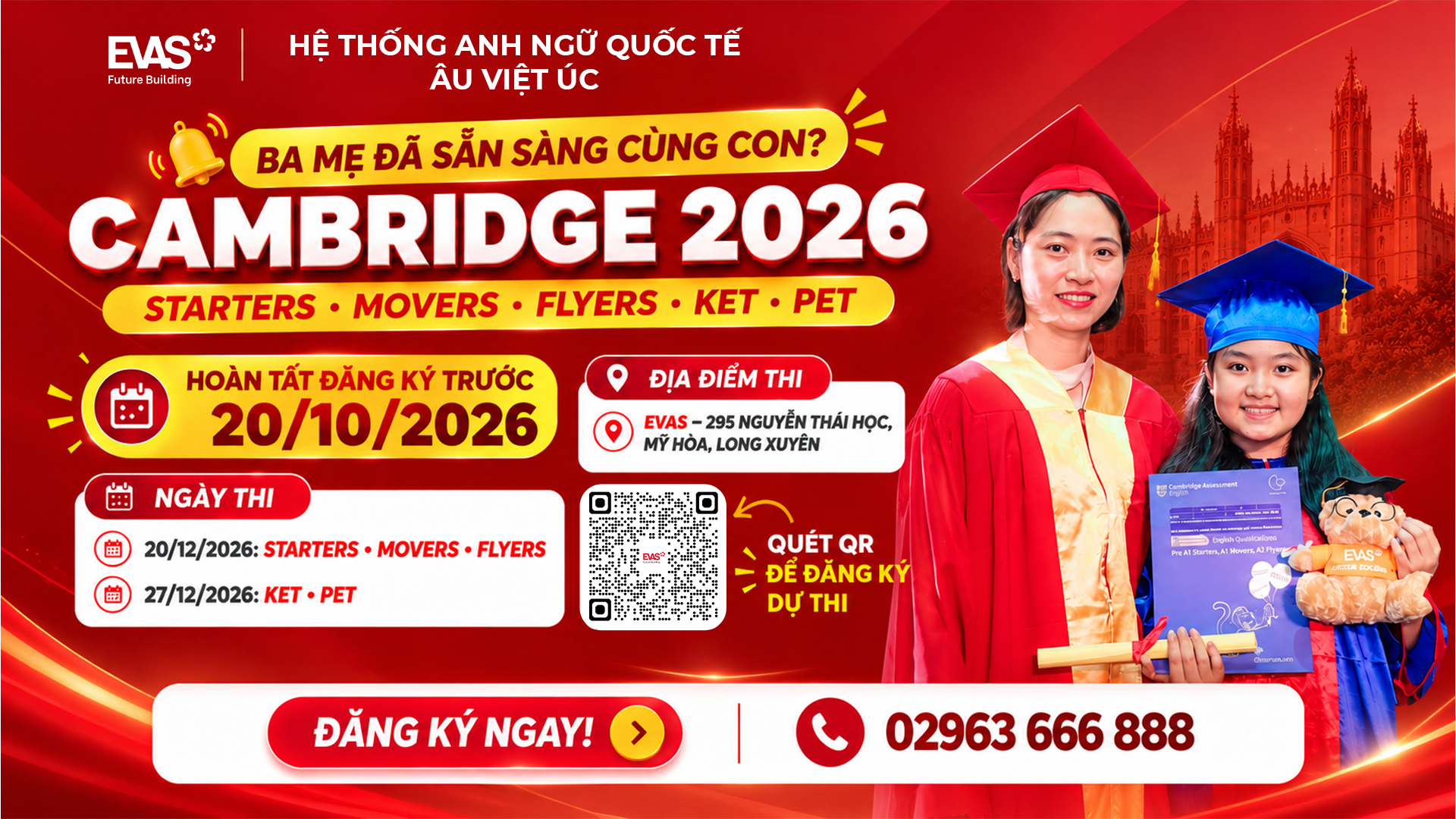 Đăng Ký Thi Cambridge 2026 Tại EVAS